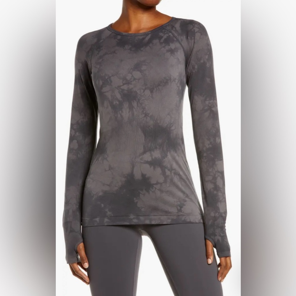Zella Seamless Wick It Tie Dye Long Sleeve Performance Shirt